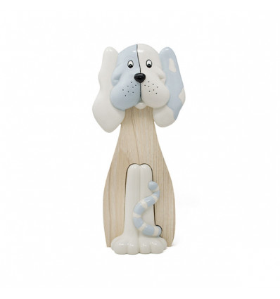/1206005 Cagnolino lgn/cer. h21 BCO/CIELO woody