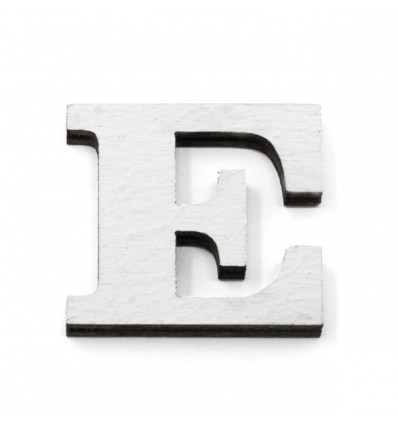 /1130974 Lettera E cm2 legno BIANCO