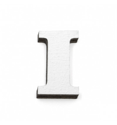 /1130978 Lettera I cm2 legno BIANCO