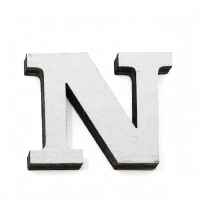 /1130981 Lettera N cm2 legno BIANCO