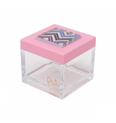 /066x342 Scatola plex 5x5x4,5 decor GLASS ROSA