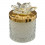 624240 Candela tda med. alta 8,5x12h c/fiore crist. trasp/oro