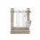 /QLUX15214 Vasetto doppio vtr h12 s/base legno sbiancato