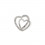 /QLUX17131 Ciondolo doppio cuore c/crist. 3,3x3,1 metallo