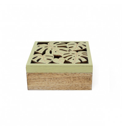 /QLUX18179 Scatola lgn 12x12x5 foglia VERDE
