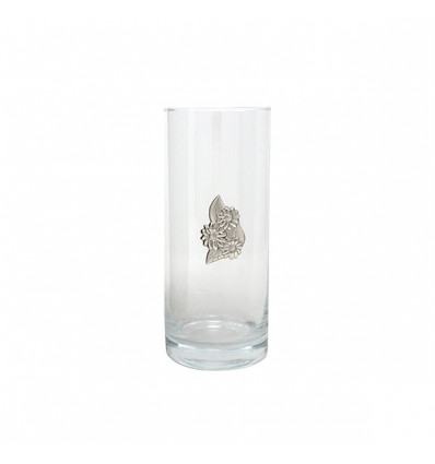 /82/1 Vaso crs cilindr. h20 c/margherite scat.velluto