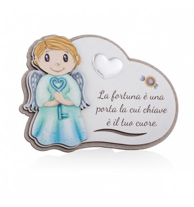 /E2093 Icona 12x16 angelo della fortuna BIMBO c/chiave