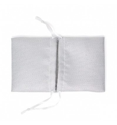 /LUX18/SILV Sacch.farfalla 12,5x8 ARGENTO lurex