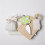 /SET COL/16 Tagliere legno+ coltellino MELA verde met. c/ast+sacch.