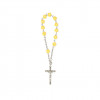 /57677M Rosario bracciale GIALLO c/scat.pvc+p.confetti