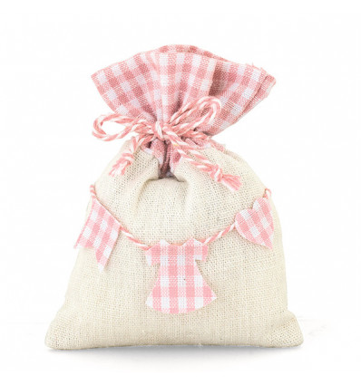 /27627 Sacchetto 10x13 baby shower ROSA