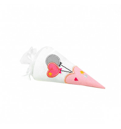 /28647 Cono h15 c/palloncini ROSA