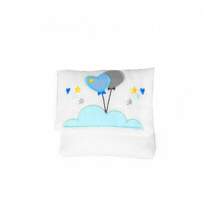 /28663 Busta 10x9,5 c/palloncini AZZURRI