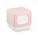 /17590C Cubo f+c 7x7x7 c/finestra bianco/millerighe ROSA