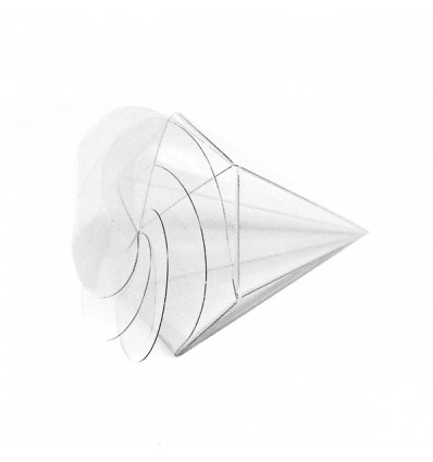/15444C Cono cm8 trasparente chiusura spirale