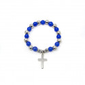 /BR218 Bracciale zaffiro c/croce BLU