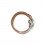 /BR260 Bracciale cuoio AVORIO c/croce calamita