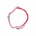 /BR416 Braccialetto CHIAVE DI SOL c/strass cordino rosso