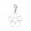 /SRP-507 Ciondolo FIORE vuoto BIANCO c/moschettone