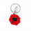/KCB-2314 Portachiavi CERALACCA Laurea d.3 met.smalt. ROSSO