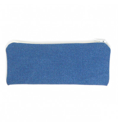 /ASP/0214/BL Astuccio c/zip 17x7 canvas BLU