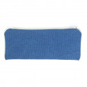 /ASP/0214/BL Astuccio c/zip 17x7 canvas BLU