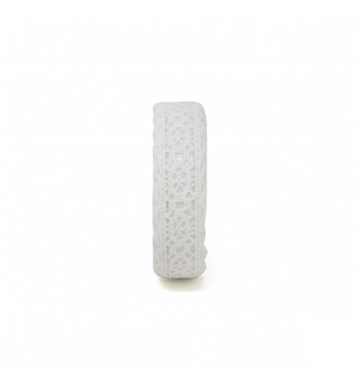 /T034-01 N.adesivo pizzo mm15x1,8mt BIANCO