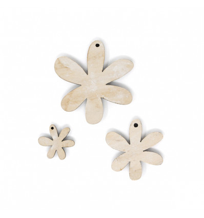 /N035-00 Conf. 28pz FIORI legno 3 mis. ass.