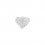 /B272M-01 Conf. 12pz cuore intreccio metall. 3x2,5 BIANCO