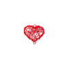 /B272M-08 Conf. 12pz cuore intreccio metall. 3x2,5 ROSSO
