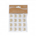 /T067-B Conf. 16pz lettera B adesiva legno
