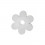 /50350-100 Gessetto FIORE rustico c/foro BIANCO