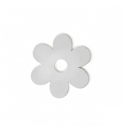 /50350-100 Gessetto FIORE rustico c/foro BIANCO