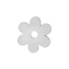 /50350-100 Gessetto FIORE rustico c/foro BIANCO
