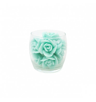 /MDRG0020-T Vaso firenze d.7,5x7,5h cand.rose c/scat. TURCHESE XH23