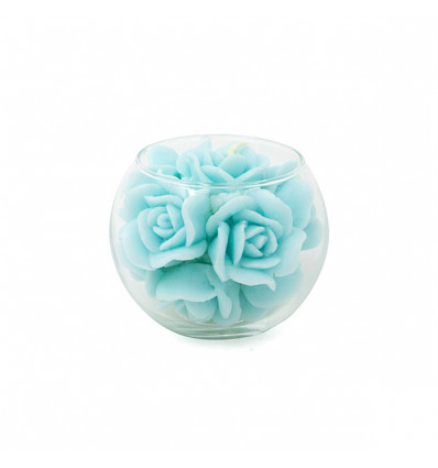 /MDRG0030-T Vaso sfera d.10x9h cand.rose c/scat. TURCHESE XH23
