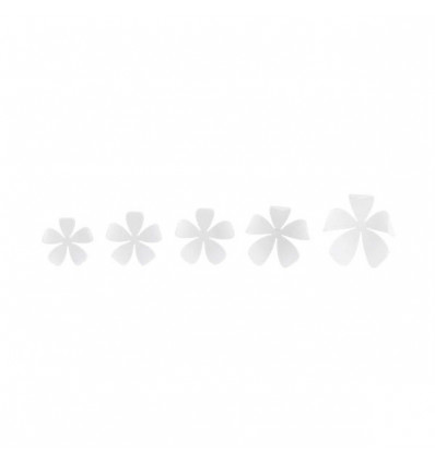 /22853 Set 15 fiori adesivi BIANCHI