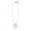 /TUA1 Collana cuore+rosa BIANCO c/plex pizzo BIANCO
