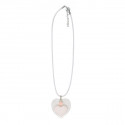 /TUA3 Collana cuore+rosa PESCA c/plex pizzo BIANCO