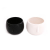 /TJN0333 Vaso faccia 13x9h ceramica 2 col (bianco+nero)