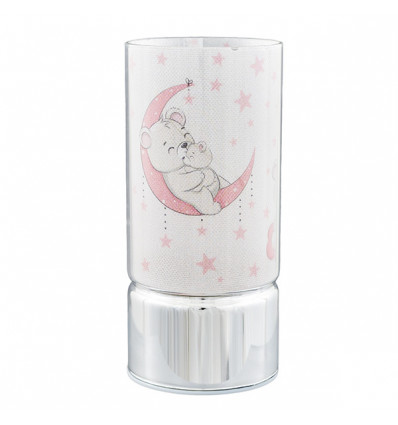 1343004 Lampada picc. d.7x15h orsetto luna ROSA