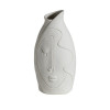 TB 1630 Vaso faccia stilizzata h23,5 biscuit bianco